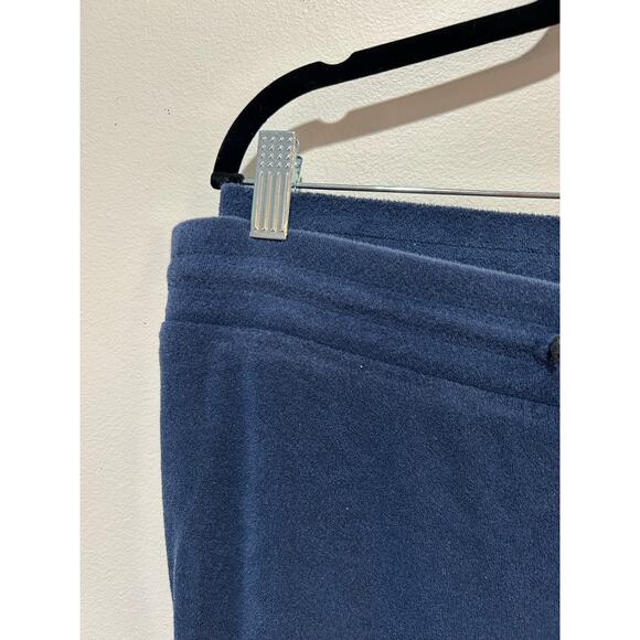 J. Jill wide leg pants size 4X blue cropped elastic waist terrycloth lounge - Picture 2 of 7